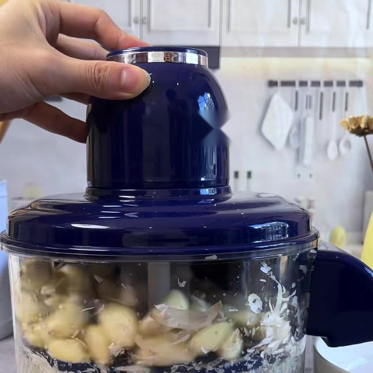 Garlic peeling inside SpinPeel — real demo