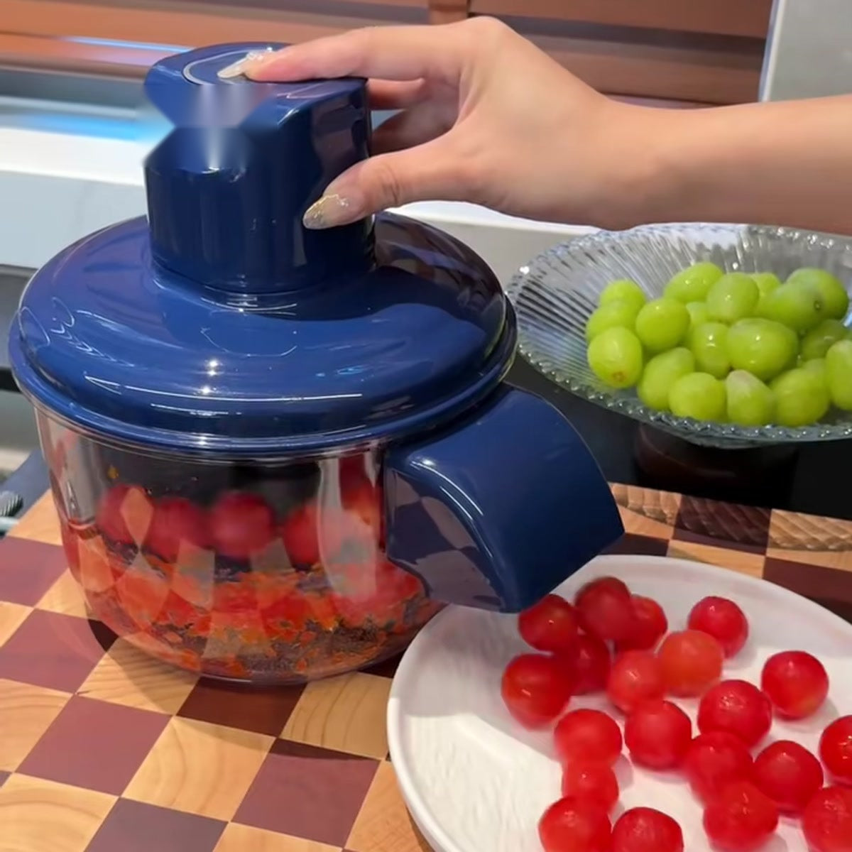 Peeled cherry tomatoes after SpinPeel — real result